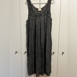 NWT Beach by Exist embroidered bohemian dress one size